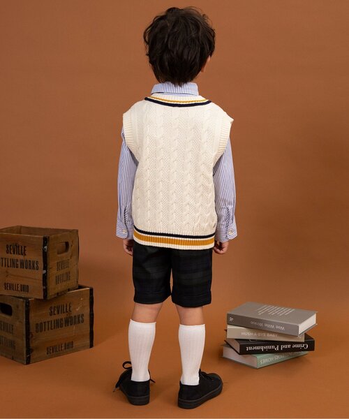 BREEZE(ブリーズ)の「【ジュニア対応】フォーマルピンタックレギュラーカラーシャツ(シャツ/ブラウス・キッズ・オフホワイト/ストライプ・90/100/110/120/130)」の21枚目の写真