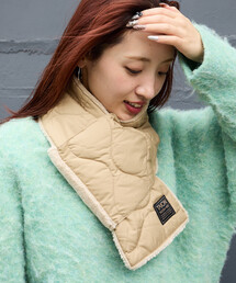 FREAK'S STORE(フリークスストア)の限定展開 TAION/タイオン MILITARY REVERSIBLE DOWN SCARF/ミリタリー リバーシブル ダウン スカーフ (ダウン・ボア)(マフラー)