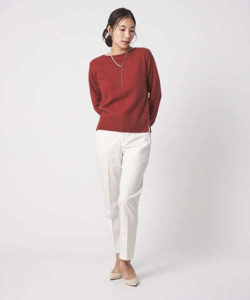 A DAY IN THE LIFE UNITED ARROWS(アデイインザライフユナイテッドアローズ)の「へアリー ボートネックニット <A DAY IN THE LIFE>(ニット/セーター・レディース・ケリーグリーン/オレンジ/ダークグレー・FREE)」の5枚目の写真