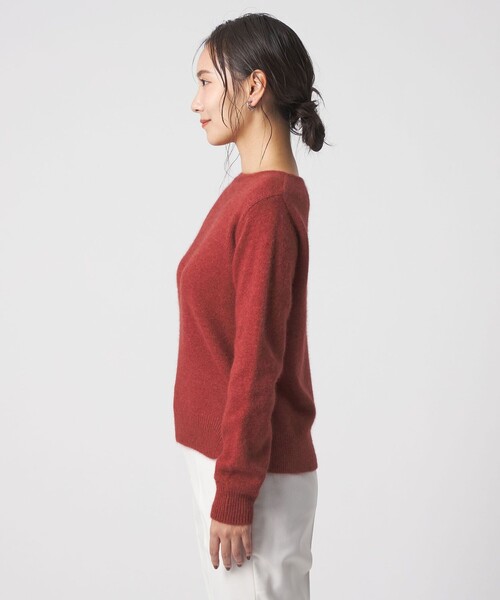 A DAY IN THE LIFE UNITED ARROWS(アデイインザライフユナイテッドアローズ)の「へアリー ボートネックニット <A DAY IN THE LIFE>(ニット/セーター・レディース・ケリーグリーン/オレンジ/ダークグレー・FREE)」の8枚目の写真