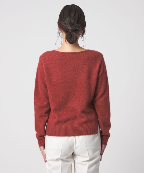 A DAY IN THE LIFE UNITED ARROWS(アデイインザライフユナイテッドアローズ)の「へアリー ボートネックニット <A DAY IN THE LIFE>(ニット/セーター・レディース・ケリーグリーン/オレンジ/ダークグレー・FREE)」の9枚目の写真