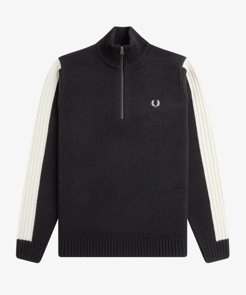 フレッドペリー ジップアップニット Fred Perry FRED PERRY（フレッドペリー） セーター ニット Waffle Stitch Half