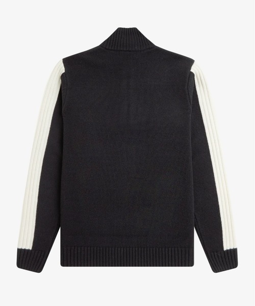 FRED PERRY(フレッドペリー)の「Ribbed Sleeve Half Zip Jumper/リブ袖ハーフジップニット(ニット/セーター・メンズ・ブラック・M/L)」の13枚目の写真