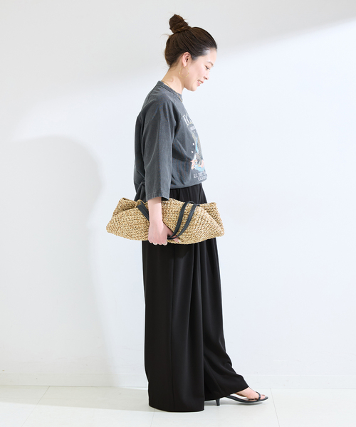 B.C STOCK(ベーセーストック)の「《追加3》【WEB限定】ウォッシャブル / タックワイドパンツ(スラックス・レディース・ベージュ/ブラック/ブラウン・SMALL/MEDIUM)」の5枚目の写真