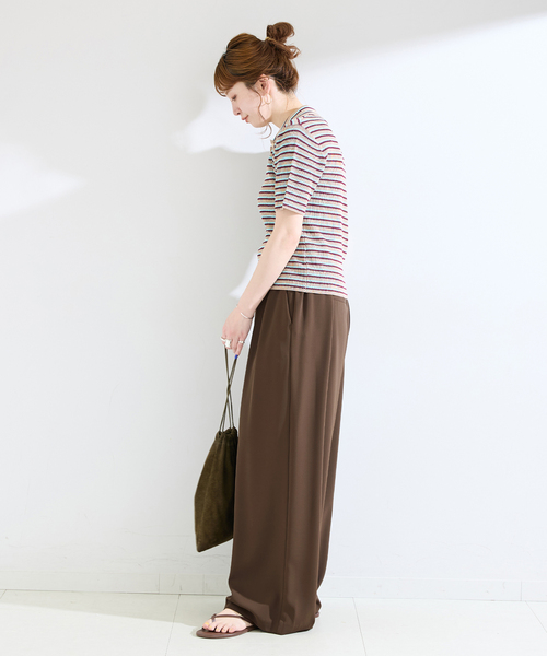 B.C STOCK(ベーセーストック)の「《追加3》【WEB限定】ウォッシャブル / タックワイドパンツ(スラックス・レディース・ベージュ/ブラック/ブラウン・SMALL/MEDIUM)」の11枚目の写真