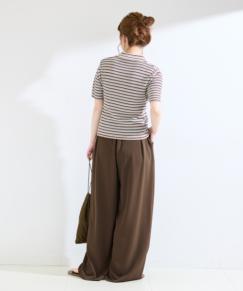 B.C STOCK(ベーセーストック)の「《追加3》【WEB限定】ウォッシャブル / タックワイドパンツ(スラックス・レディース・ベージュ/ブラック/ブラウン・SMALL/MEDIUM)」の12枚目の写真