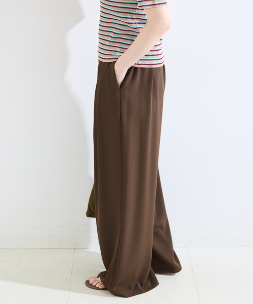 B.C STOCK(ベーセーストック)の「《追加3》【WEB限定】ウォッシャブル / タックワイドパンツ(スラックス・レディース・ベージュ/ブラック/ブラウン・SMALL/MEDIUM)」の14枚目の写真