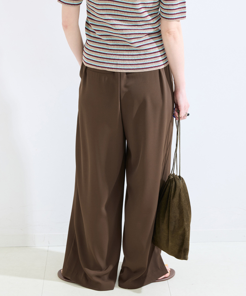 B.C STOCK(ベーセーストック)の「《追加3》【WEB限定】ウォッシャブル / タックワイドパンツ(スラックス・レディース・ベージュ/ブラック/ブラウン・SMALL/MEDIUM)」の15枚目の写真