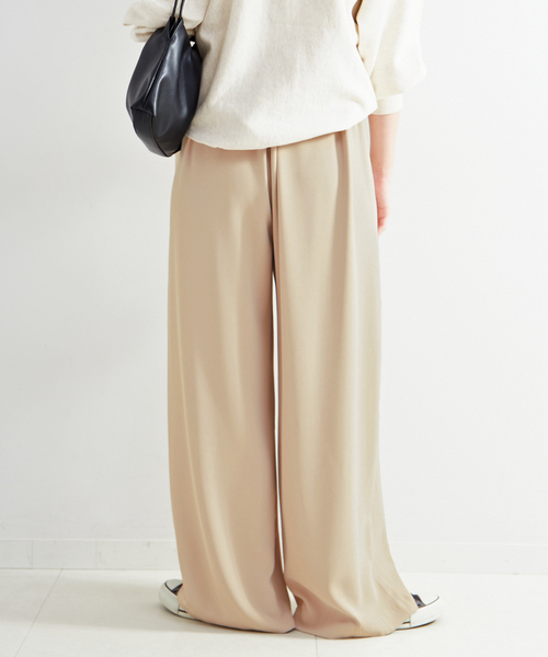 B.C STOCK(ベーセーストック)の「《追加3》【WEB限定】ウォッシャブル / タックワイドパンツ(スラックス・レディース・ブラック/ベージュ/ブラウン・SMALL/MEDIUM)」の16枚目の写真