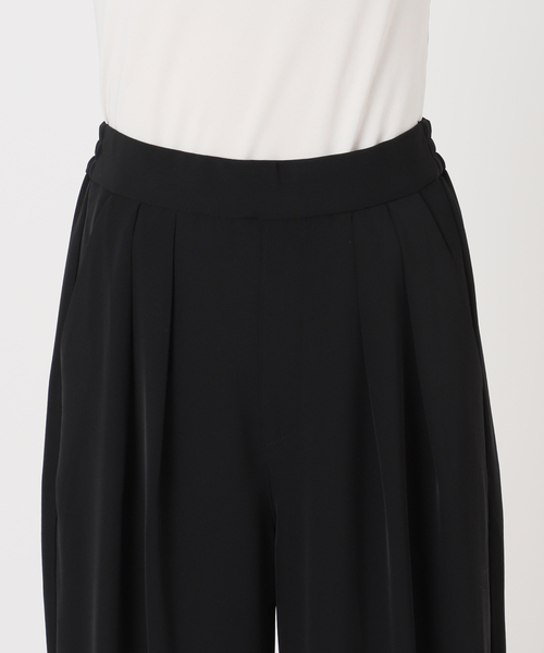 B.C STOCK(ベーセーストック)の「《追加3》【WEB限定】ウォッシャブル / タックワイドパンツ(スラックス・レディース・ブラック/ベージュ/ブラウン・SMALL/MEDIUM)」の9枚目の写真