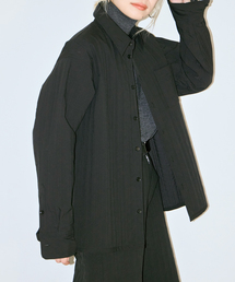 STRIPED QUILTED SHIRT BLOUSON：シャツ