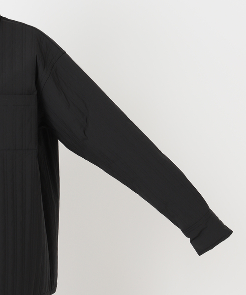 CITYSHOP（シティーショップ）の「STRIPED QUILTED SHIRT BLOUSON：シャツ（シャツ/ブラウス・レディース・ブラック・FREE）」の13枚目の写真