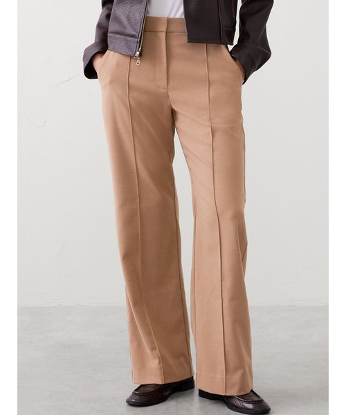 BANANA REPUBLIC FACTORY STORE(バナナリパブリック ファクトリーストア)の「BANANA REPUBLIC FACTORY STORE ワイドレッグ ウルトラハイライズ ブラッシュド ピンタックパンツ(その他パンツ・レディース・ブラック/アイボリー/ネイビー/ベージュ・2/0/8/6/4)」の4枚目の写真