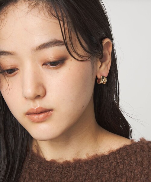 green label relaxing（グリーンレーベルリラクシング）の「【WEB限定】メルティ プレート ピアス（ピアス（両耳用）・レディース・シルバー/ゴールド・FREE）」の3枚目の写真