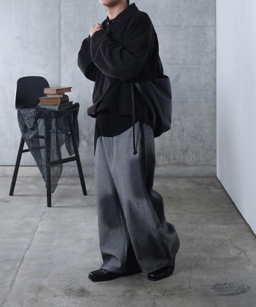 Confirm（コンファーム）の「ドローコード ポロ スウェット ユニセックス（スウェット・メンズ・ブラック・M/L）」の12枚目の写真