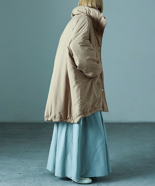 Fashion Letter(ファッションレター)の「オーバーサイズ リバーシブル モンスターパーカコート(ダウンジャケット/コート・レディース・ブラック/カーキ/ベージュ・M)」の7枚目の写真