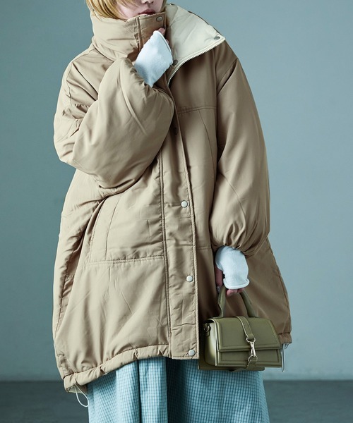 セール】オーバーサイズ リバーシブル モンスターパーカコート（ダウン