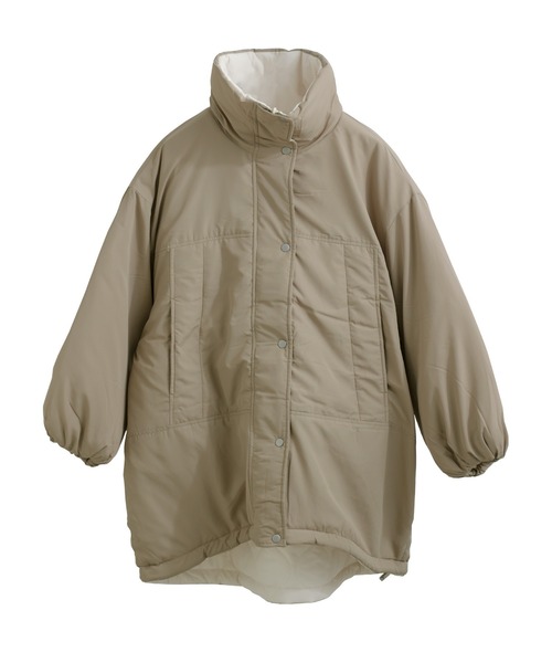 Fashion Letter(ファッションレター)の「オーバーサイズ リバーシブル モンスターパーカコート(ダウンジャケット/コート・レディース・ブラック/カーキ/ベージュ・M)」の15枚目の写真