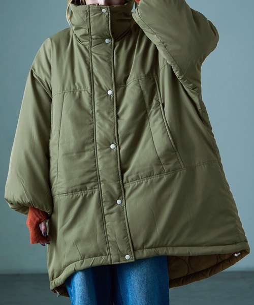 Fashion Letter(ファッションレター)の「オーバーサイズ リバーシブル モンスターパーカコート(ダウンジャケット/コート・レディース・ブラック/カーキ/ベージュ・M)」の20枚目の写真