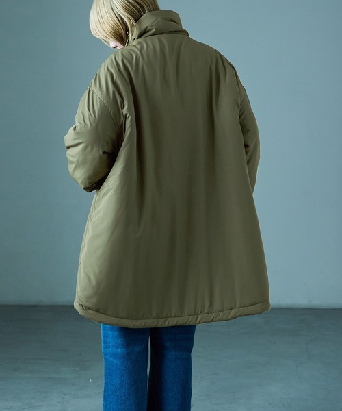 CMCP リバーシブルモンスタージャケット　カーキ セール】オーバーサイズ リバーシブル モンスターパーカコート（ダウン