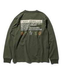 スクアドロンパッチプリントTシャツ 長袖