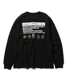 スクアドロンパッチプリントTシャツ 長袖