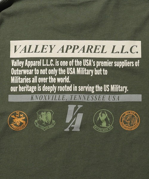 Valley Apparel（バレーアパレル）の「スクアドロンパッチプリントTシャツ 長袖（Tシャツ/カットソー・メンズ・グリーン/ブラック/ホワイト・LARGE/X-LARGE/MEDIUM）」の15枚目の写真