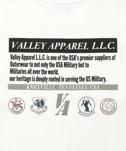 Valley Apparel（バレーアパレル）の「スクアドロンパッチプリントTシャツ 長袖（Tシャツ/カットソー・メンズ・グリーン/ブラック/ホワイト・LARGE/X-LARGE/MEDIUM）」の5枚目の写真