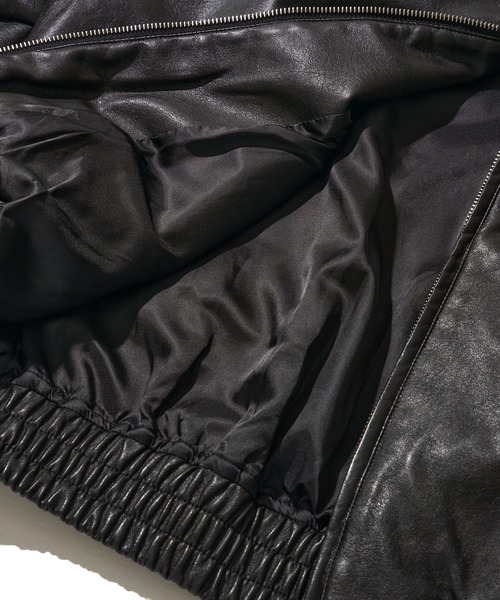 ADPOSION（アドポーション）の「【FUBU / フブ】Faux Leather Studs Patch Jacket / フェイクレザー スタッズ パッチ ジャケット（ブルゾン・メンズ・ブラック/ブラウン・LARGE/X-LARGE/MEDIUM）」の3枚目の写真