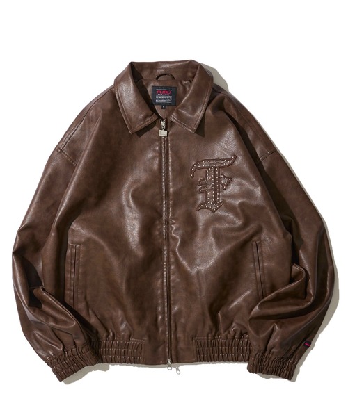 ADPOSION（アドポーション）の「【FUBU / フブ】Faux Leather Studs Patch Jacket / フェイクレザー スタッズ パッチ ジャケット（ブルゾン・メンズ・ブラック/ブラウン・LARGE/X-LARGE/MEDIUM）」の11枚目の写真