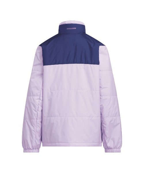 adidas（アディダス）の「アディダス adidas キッズ マストハブ スモールロゴ ルーズフィット 中わた入りライトジャケット（ブルゾン・キッズ・ブラック×ブルー/ピンク・130cm/140cm/150cm/160cm）」の3枚目の写真