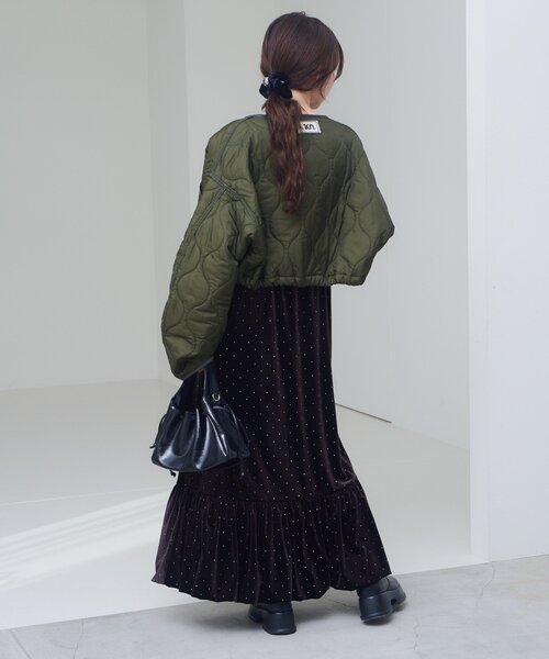 Kastane（カスタネ）の「【結婚式/オケージョン】ベロアスタッズワンピース（ワンピース・レディース・ブラック/ブラウン・1/0）」の16枚目の写真