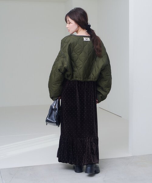 Kastane（カスタネ）の「【結婚式/オケージョン】ベロアスタッズワンピース（ワンピース・レディース・ブラック/ブラウン・1/0）」の17枚目の写真