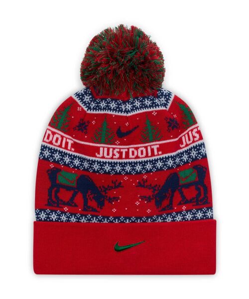 NIKE(ナイキ)の「ナイキ ピーク ウィンター ワンダーランド ビーニー / Nike Peak Winter Wonderland Beanie HV7024-633 University Red(ニットキャップ/ビーニー・メンズ・レッド・ONE SIZE)」の4枚目の写真