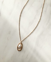 TIMELESS&THREE（タイムレスアンドスリー）の「オーバルメタル淡水パールネックレス（ネックレス）」