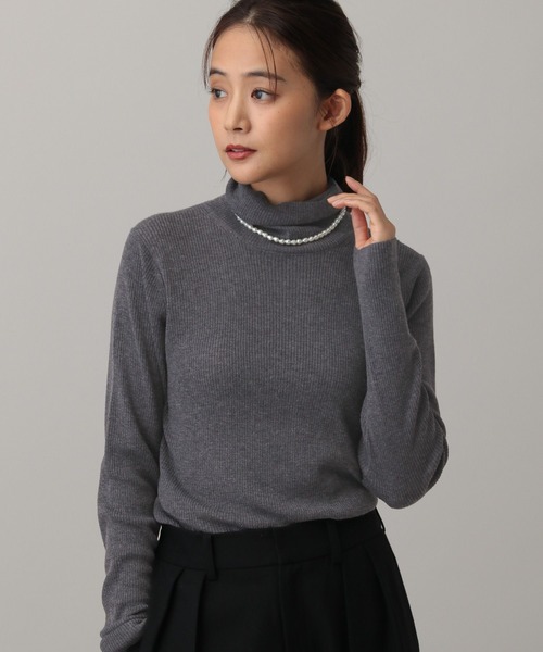 セール】MATINEE LINE/シルクウールリブハイネック/611157（ニット