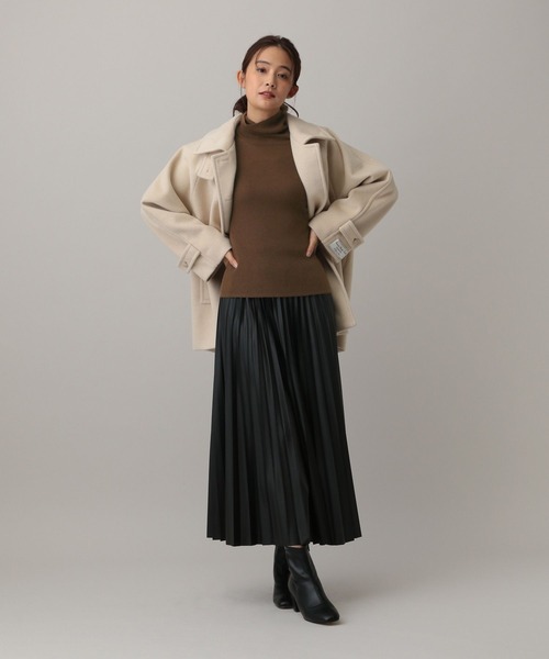 GLOBAL WORK（グローバルワーク）の「MATINEE LINE/シルクウールリブハイネック/611157（ニット/セーター・レディース・レッド/ブラウン/チャコール/オフホワイト・MEDIUM/LARGE）」の5枚目の写真