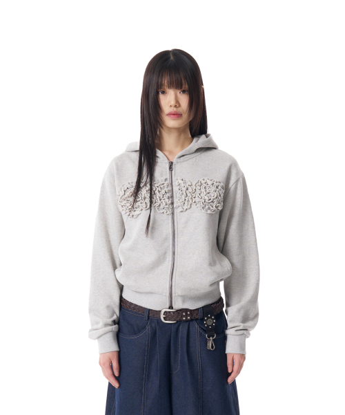 AAKAM(アーカム)の「Flowers Zip-Up Hoodie (Gray)(パーカー・レディース・その他・1/2)」の4枚目の写真