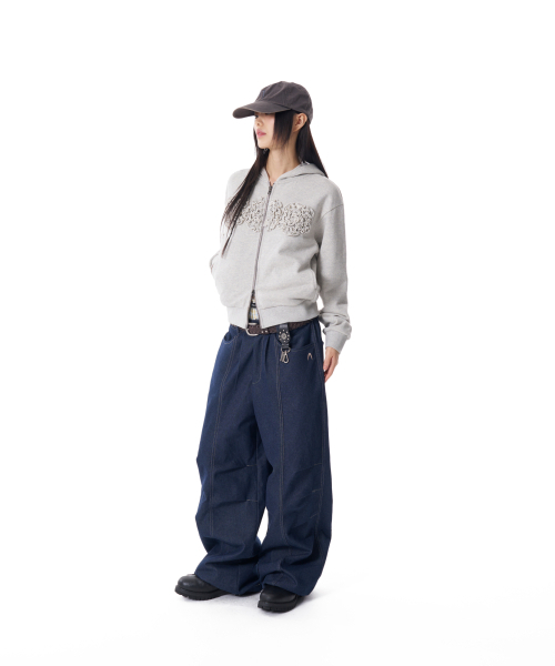 AAKAM(アーカム)の「Flowers Zip-Up Hoodie (Gray)(パーカー・レディース・その他・1/2)」の6枚目の写真