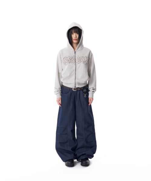 AAKAM(アーカム)の「Flowers Zip-Up Hoodie (Gray)(パーカー・レディース・その他・1/2)」の7枚目の写真