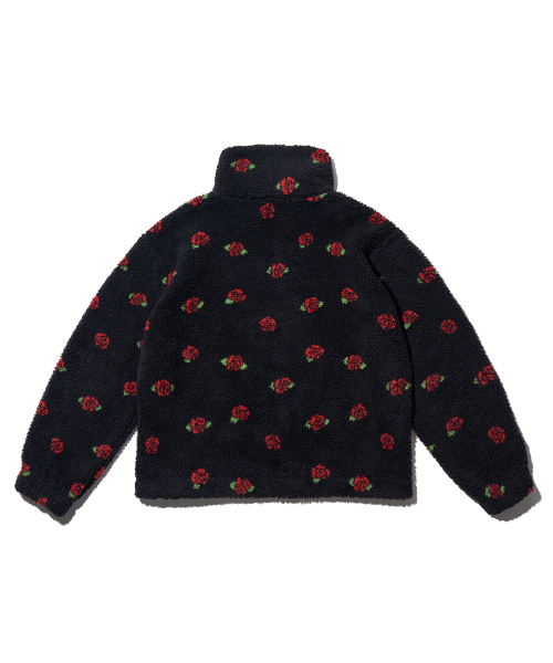 YOUHEE(ユヒ)の「ROSE PATTERN FLEECE ANORAK BLACK(その他アウター・レディース・その他・FREE)」の4枚目の写真