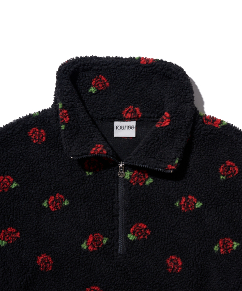 YOUHEE(ユヒ)の「ROSE PATTERN FLEECE ANORAK BLACK(その他アウター・レディース・その他・FREE)」の5枚目の写真