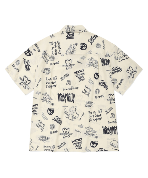 Wacky WiLLy（ワッキーウィリー）の「キキオールオーバーグラフィック半袖シャツクリーム（シャツ/ブラウス・レディース・その他・SMALL/MEDIUM/LARGE）」の5枚目の写真