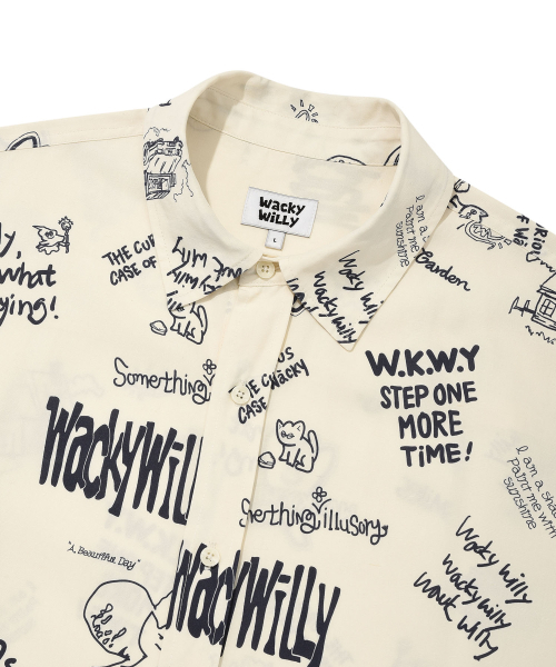Wacky WiLLy（ワッキーウィリー）の「キキオールオーバーグラフィック半袖シャツクリーム（シャツ/ブラウス・レディース・その他・SMALL/MEDIUM/LARGE）」の7枚目の写真