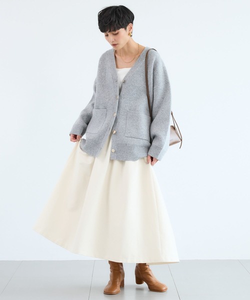 BARNYARDSTORM（バンヤードストーム）の「BARNYARDSTORM / ポケツキＷフェイスカーディガン / ハンドウォッシャブル【WEB限定カラー】（カーディガン/ボレロ・レディース・ブルー/グレー/チャコールグレー/ライトベージュ/ブラウン・FREE）」の6枚目の写真