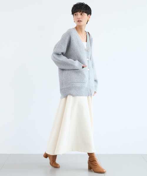 BARNYARDSTORM（バンヤードストーム）の「BARNYARDSTORM / ポケツキＷフェイスカーディガン / ハンドウォッシャブル【WEB限定カラー】（カーディガン/ボレロ・レディース・ブルー/グレー/チャコールグレー/ライトベージュ/ブラウン・FREE）」の7枚目の写真
