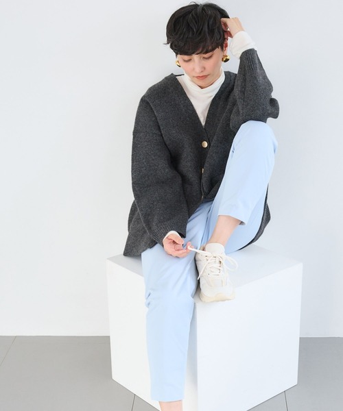 BARNYARDSTORM（バンヤードストーム）の「BARNYARDSTORM / ポケツキＷフェイスカーディガン / ハンドウォッシャブル【WEB限定カラー】（カーディガン/ボレロ・レディース・ブルー/グレー/チャコールグレー/ライトベージュ/ブラウン・FREE）」の16枚目の写真