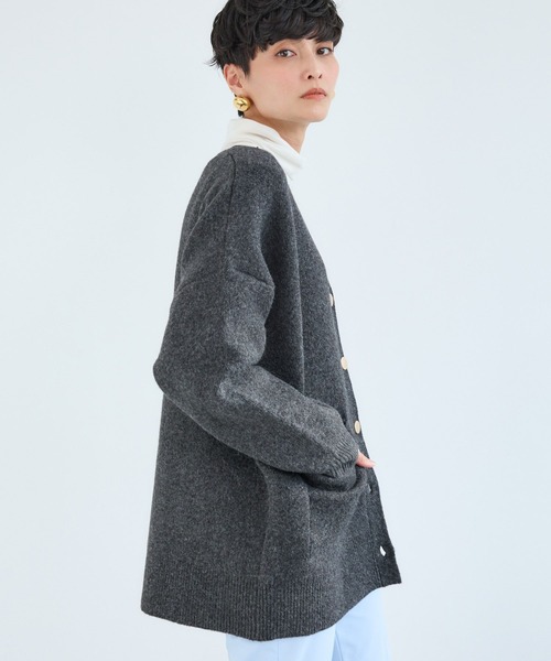 BARNYARDSTORM（バンヤードストーム）の「BARNYARDSTORM / ポケツキＷフェイスカーディガン / ハンドウォッシャブル【WEB限定カラー】（カーディガン/ボレロ・レディース・ブルー/グレー/チャコールグレー/ライトベージュ/ブラウン・FREE）」の17枚目の写真
