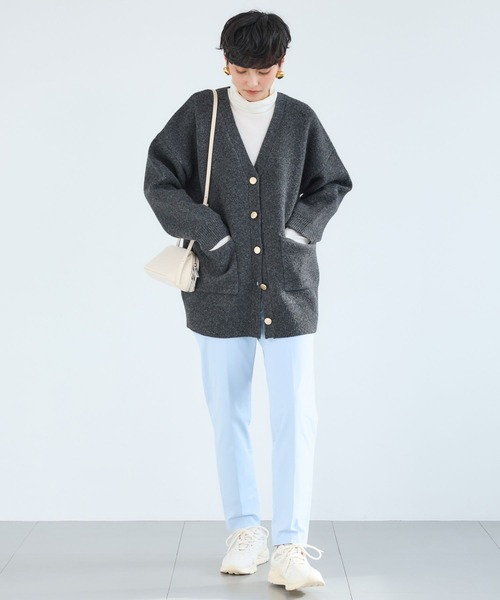 BARNYARDSTORM（バンヤードストーム）の「BARNYARDSTORM / ポケツキＷフェイスカーディガン / ハンドウォッシャブル【WEB限定カラー】（カーディガン/ボレロ・レディース・ブルー/グレー/チャコールグレー/ライトベージュ/ブラウン・FREE）」の18枚目の写真