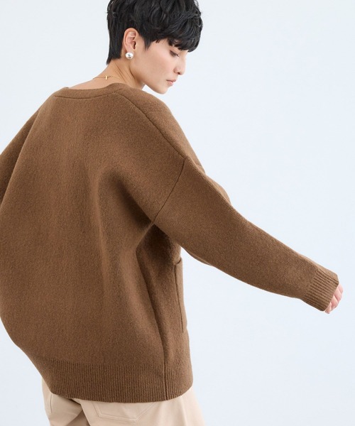 BARNYARDSTORM（バンヤードストーム）の「BARNYARDSTORM / ポケツキＷフェイスカーディガン / ハンドウォッシャブル【WEB限定カラー】（カーディガン/ボレロ・レディース・ブルー/グレー/チャコールグレー/ライトベージュ/ブラウン・FREE）」の15枚目の写真